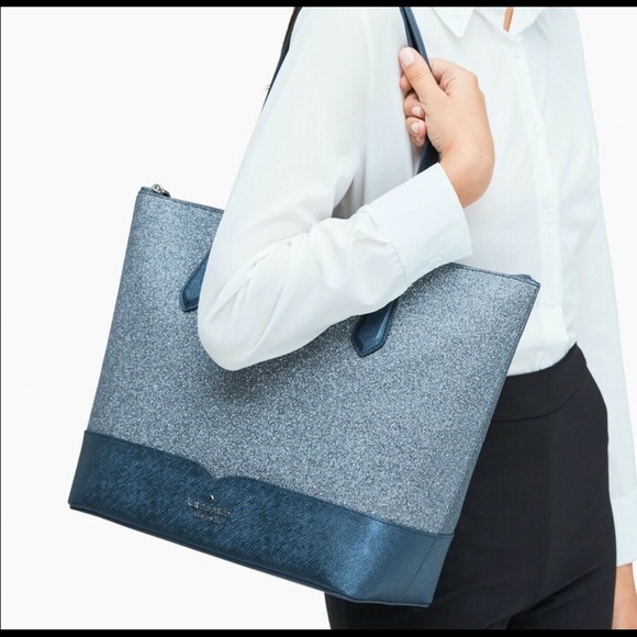 KATE SPADE LOLA GLITTER LARGE TOTE 4PC SET NWT - Picture 11 of 12